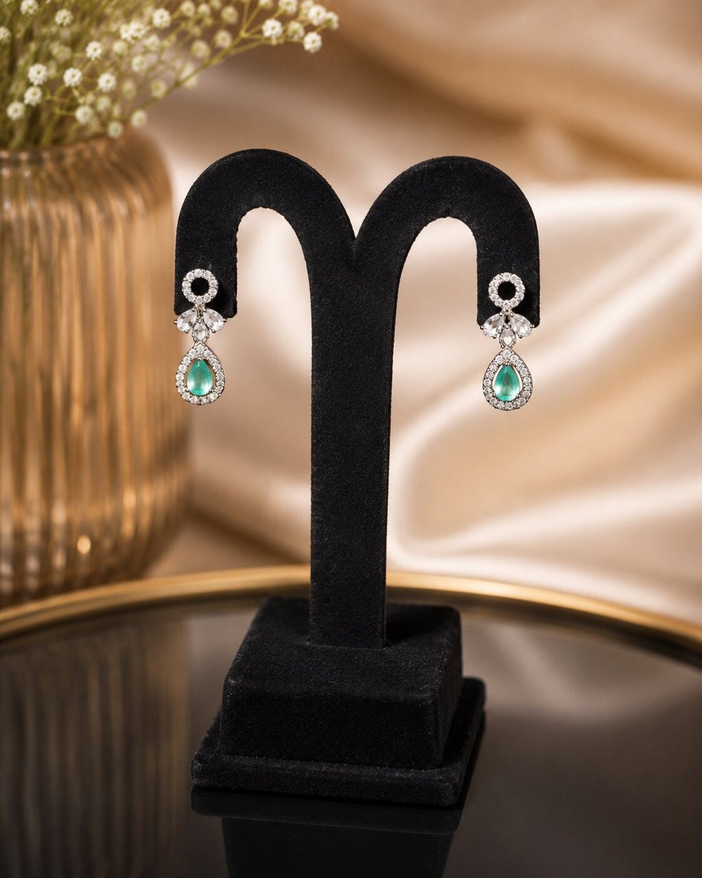 Emerald Grace Crystal Necklace & Earring Set