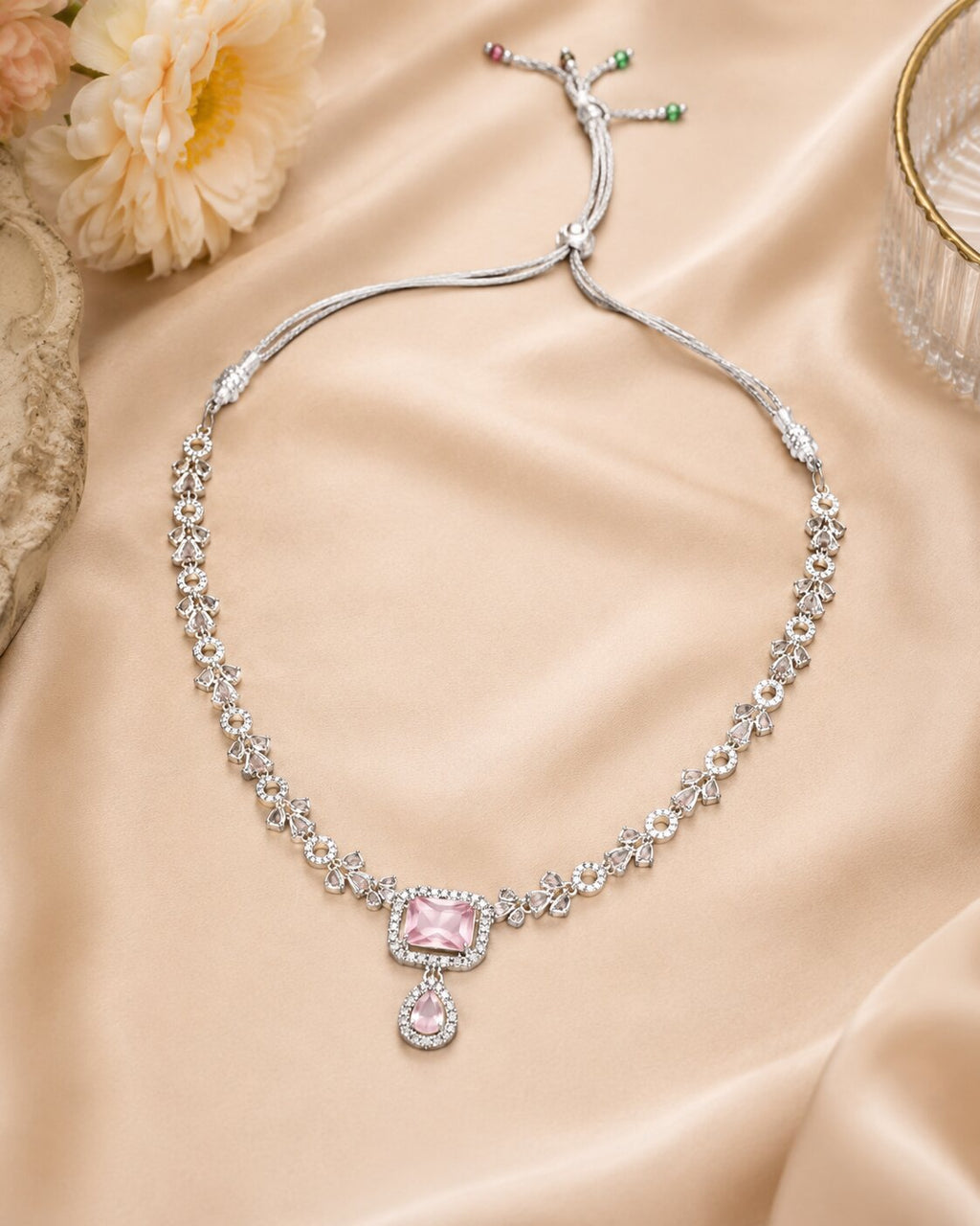 Rose Élan Crystal Necklace & Earring Set
