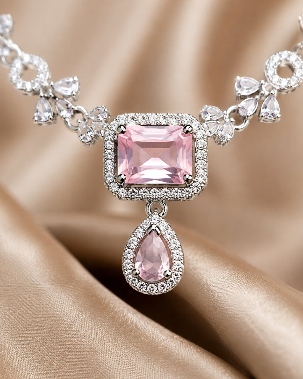 Rose Élan Crystal Necklace & Earring Set