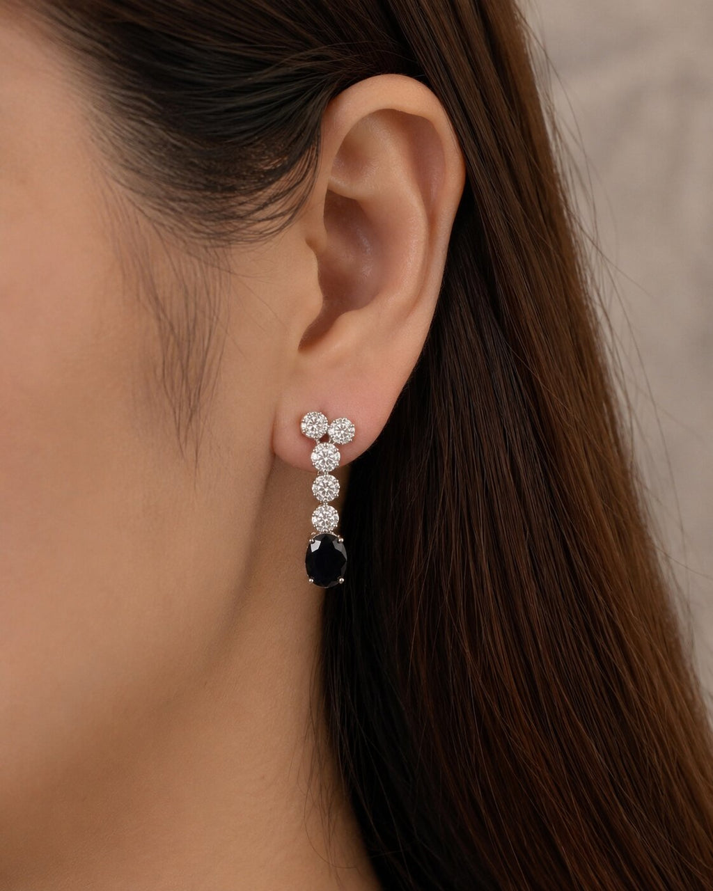 Noir Éclat Crystal Necklace & Earring Set