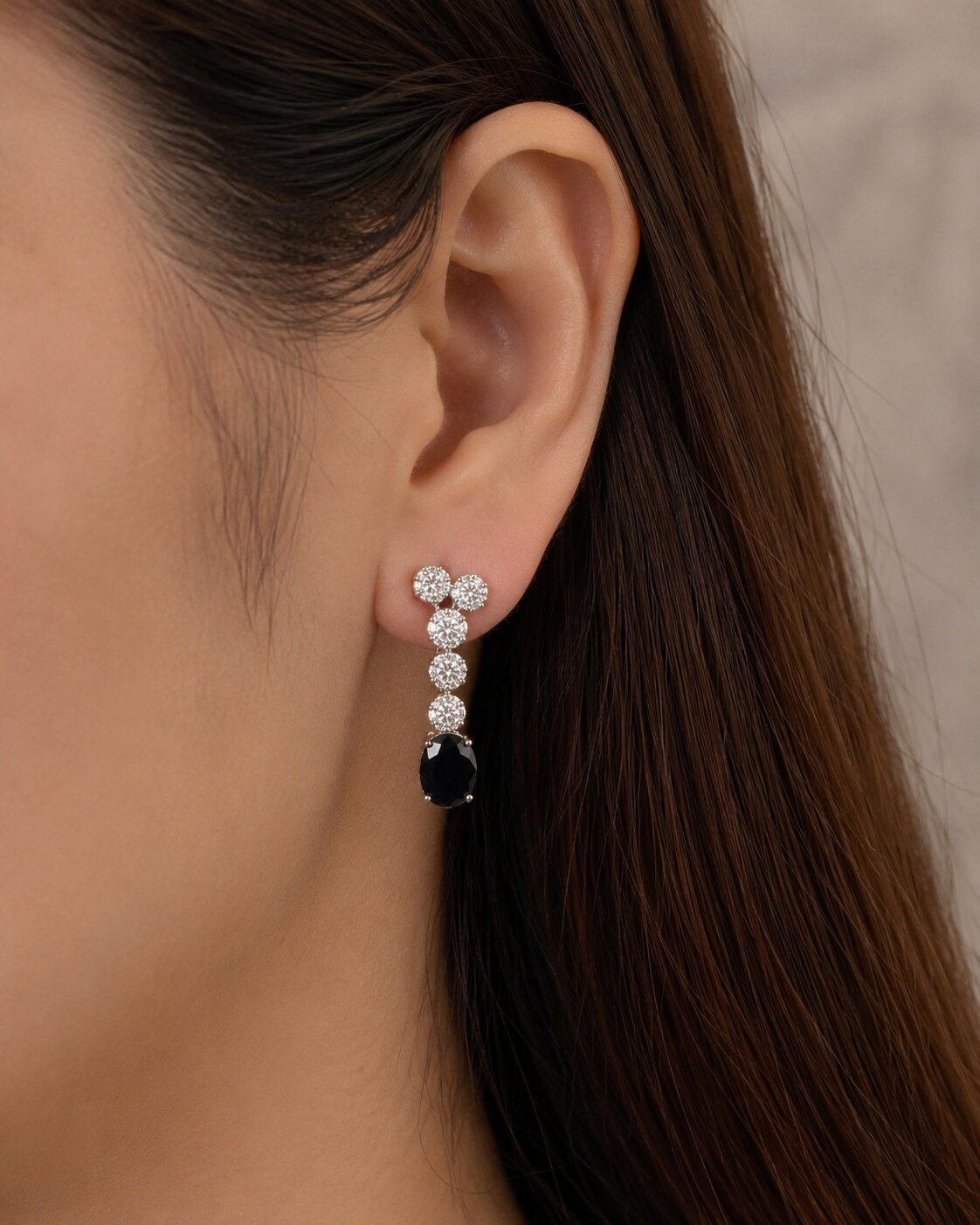 Noir Éclat Crystal Necklace & Earring Set