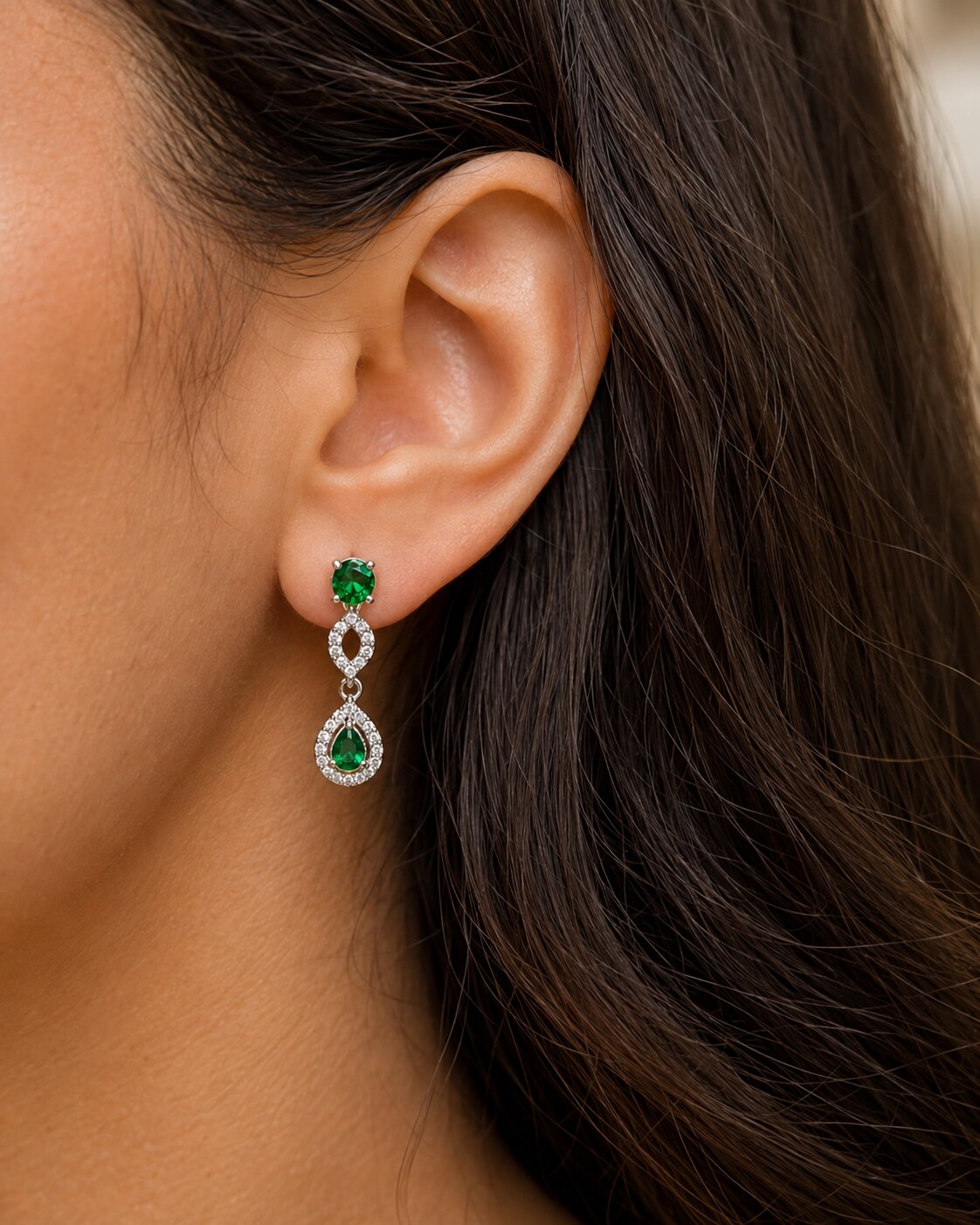 Emerald Royale Crystal Necklace & Earring Set