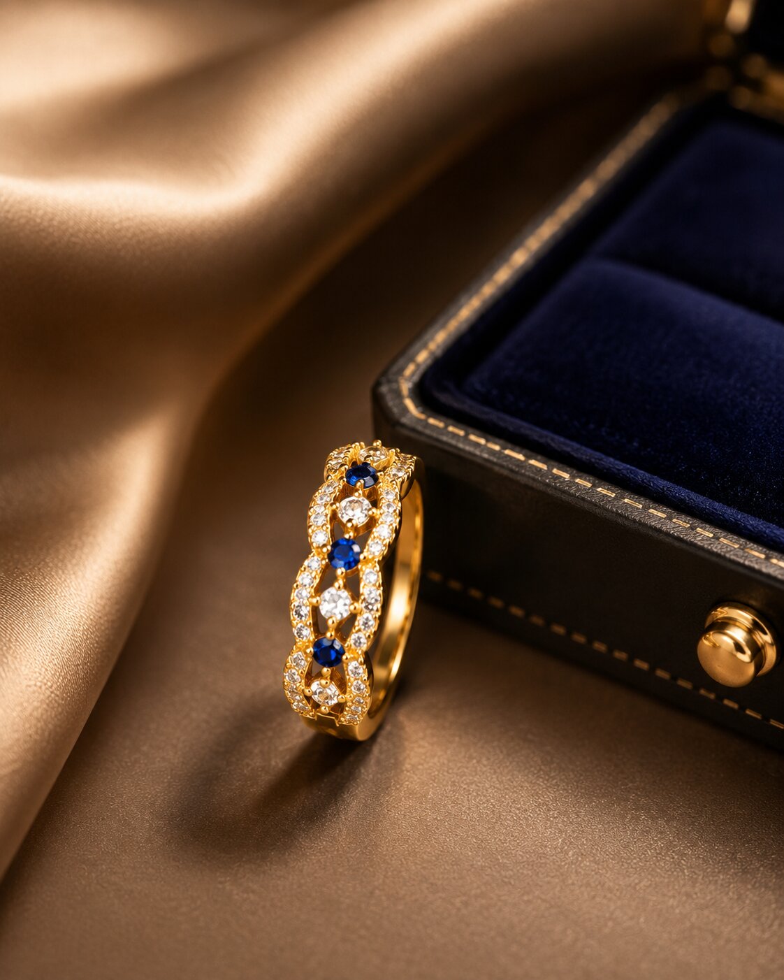 Sapphire Lumière Crystal Ring