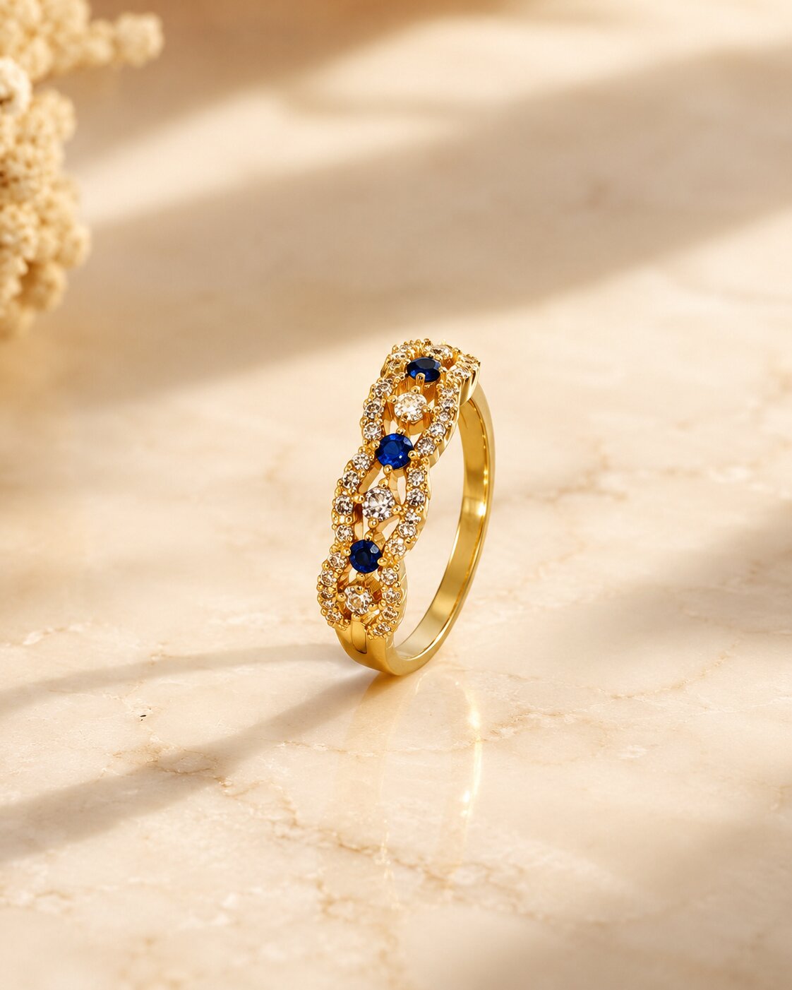 Sapphire Lumière Crystal Ring