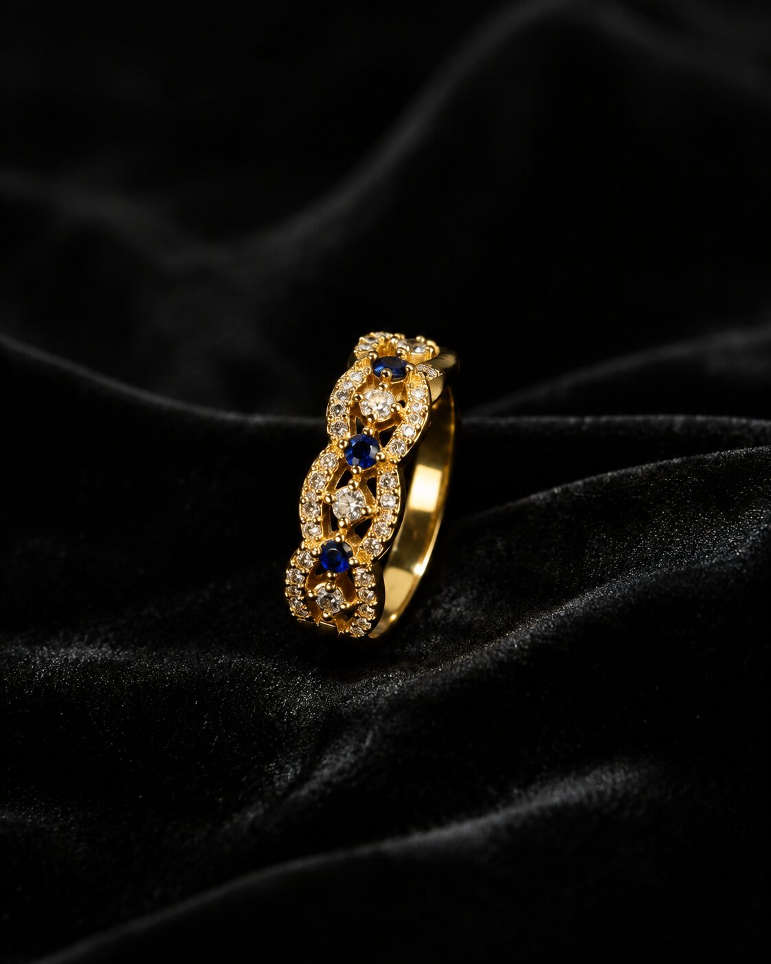 Sapphire Lumière Crystal Ring