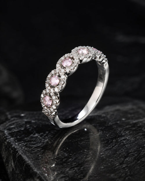 Blush Halo Crystal Ring
