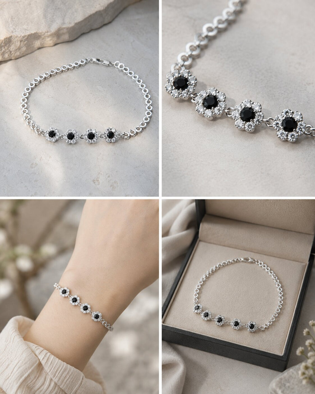 Noir Bloom Bracelet