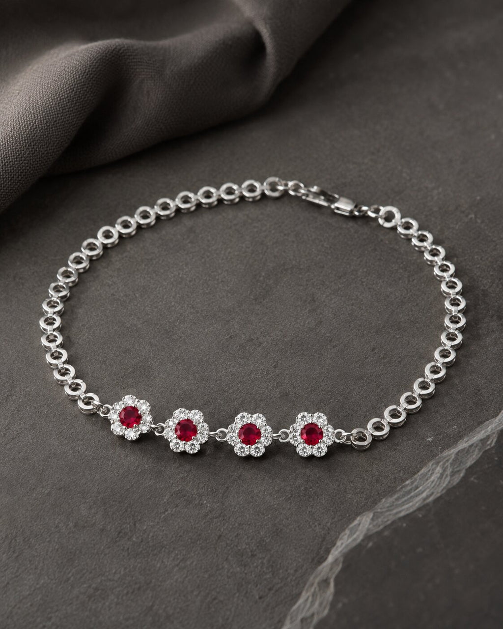 Crimson Bloom Bracelet