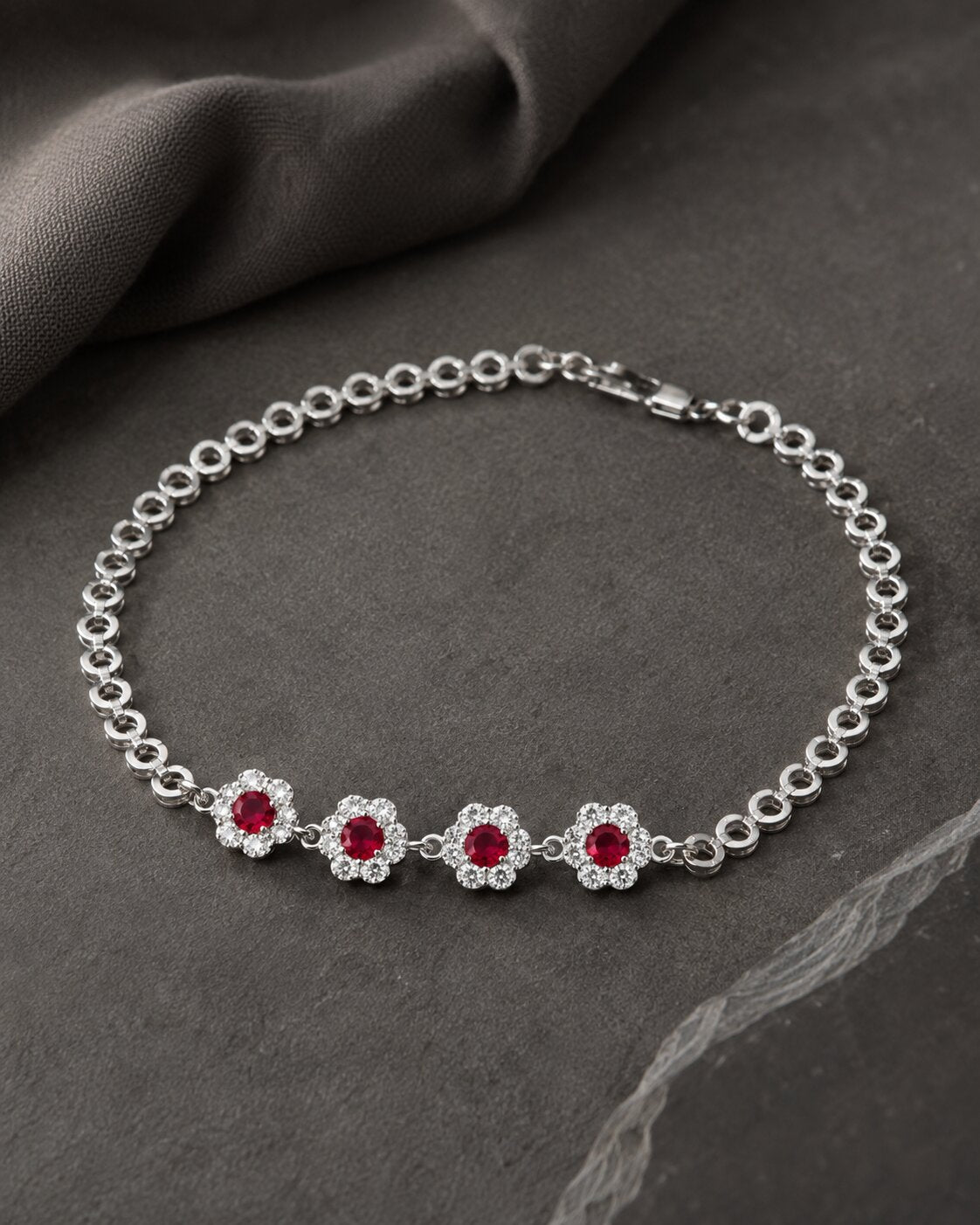 Crimson Bloom Bracelet