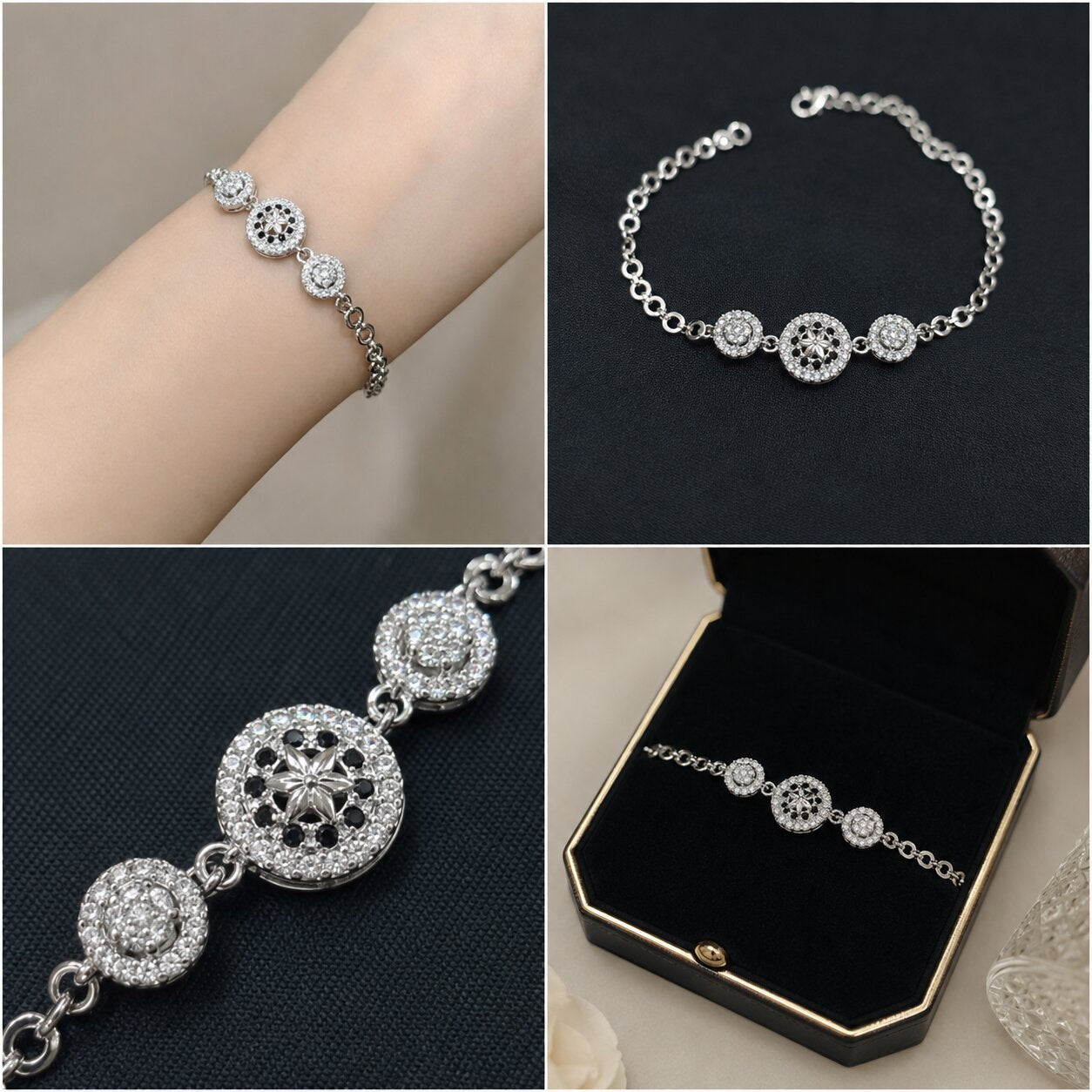 Midnight Halo Elegance Bracelet