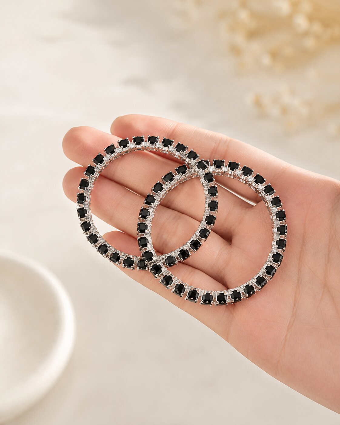 Midnight Royale Twin Bangle Set