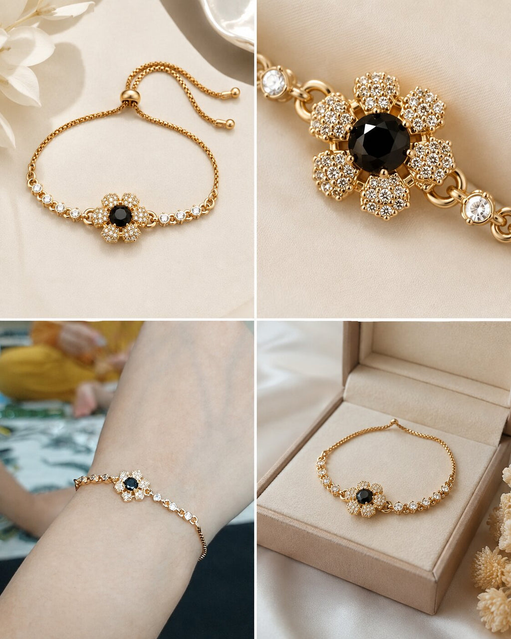 Noir Bloom Radiance Bracelet