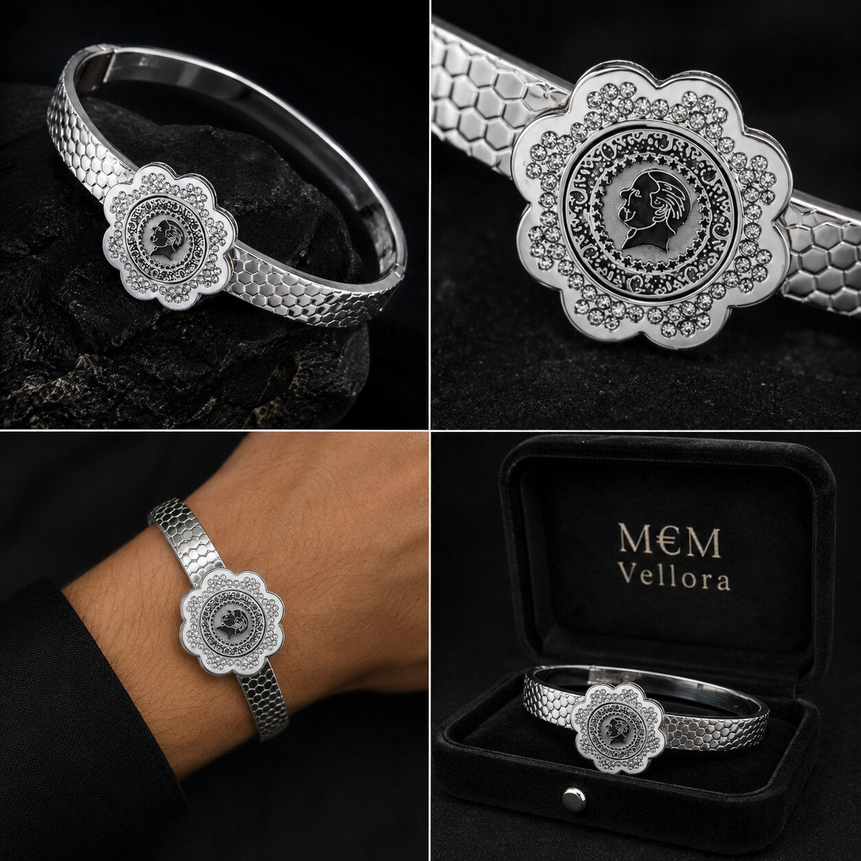 Imperial Halo Medallion Bangle
