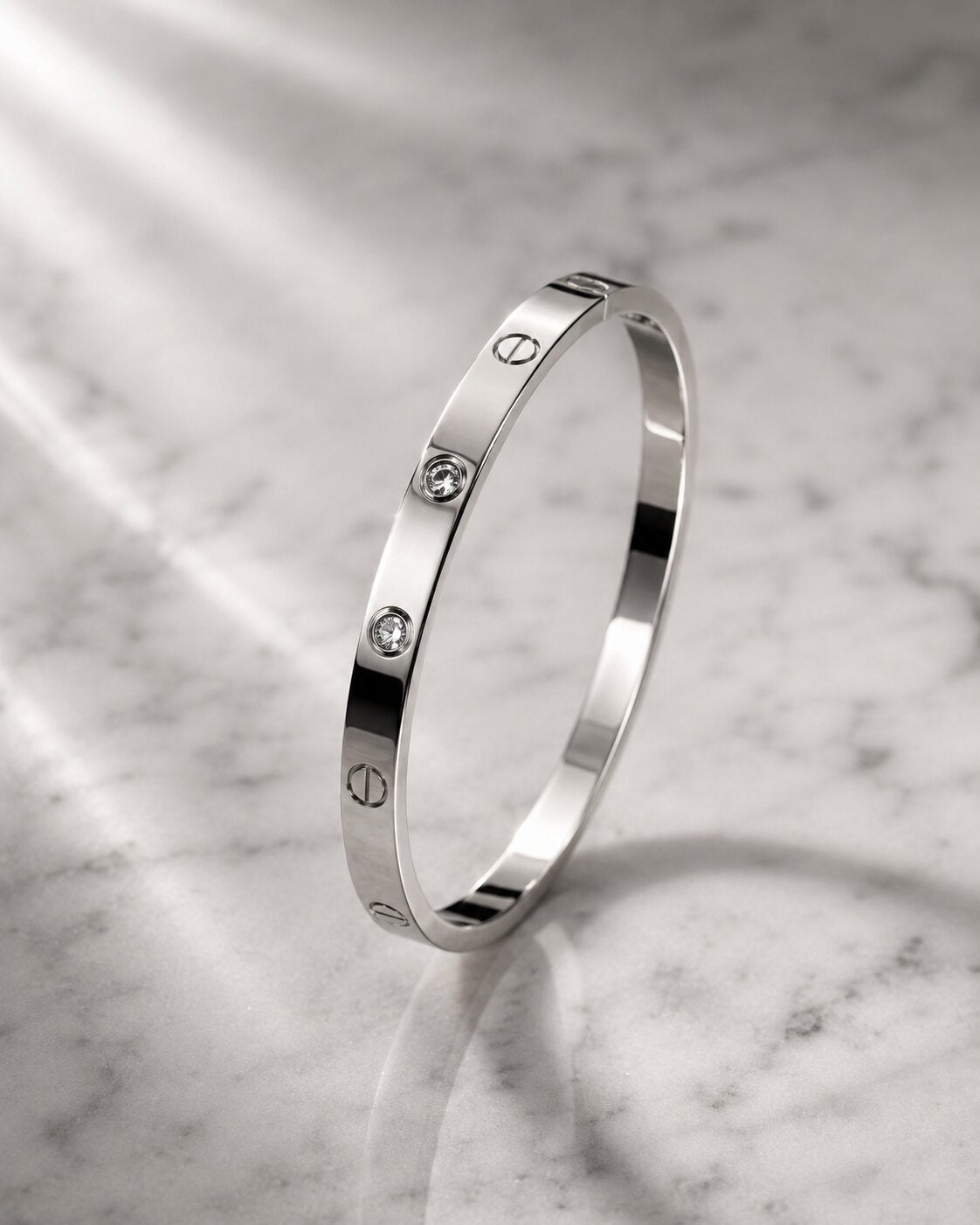 Celeste Lock Crystal Bangle