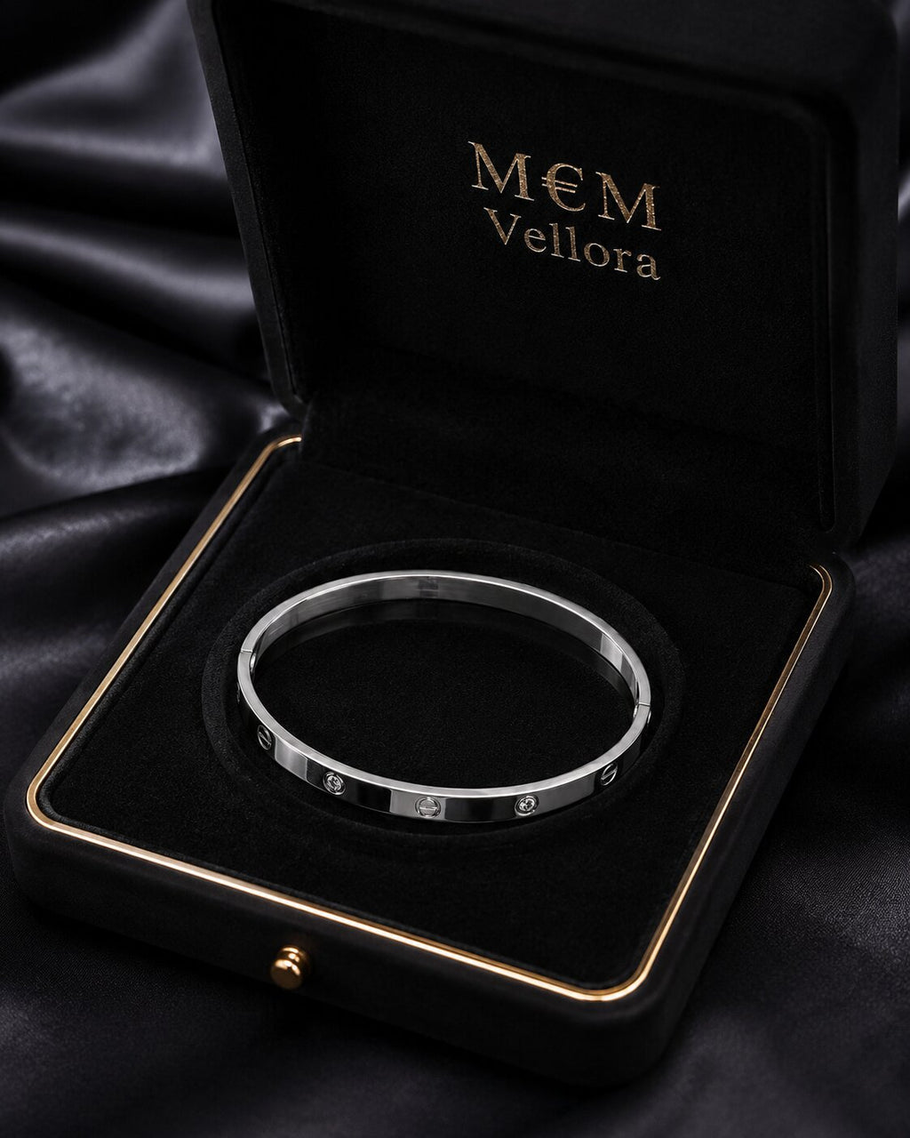 Celeste Lock Crystal Bangle