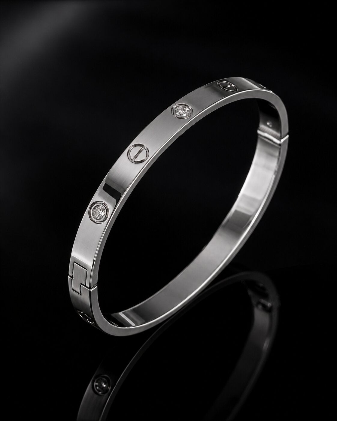 Celeste Lock Crystal Bangle