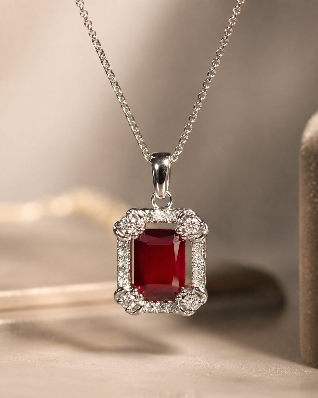 Ruby Éclat Crystal Locket