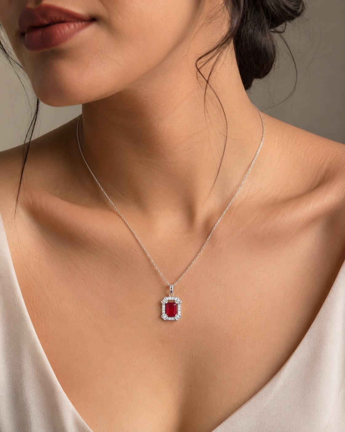 Ruby Éclat Crystal Locket
