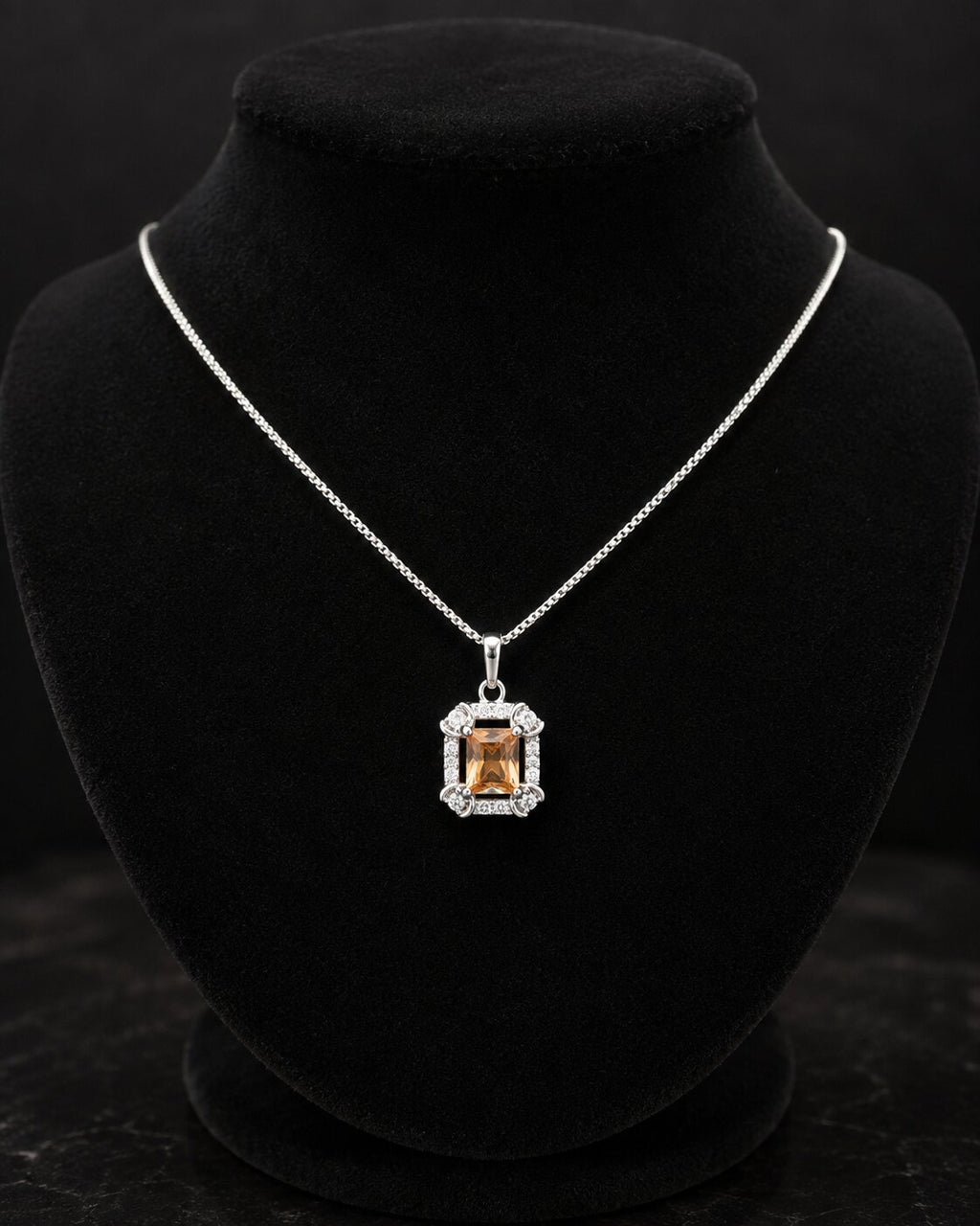 Amber Glow Crystal Locket