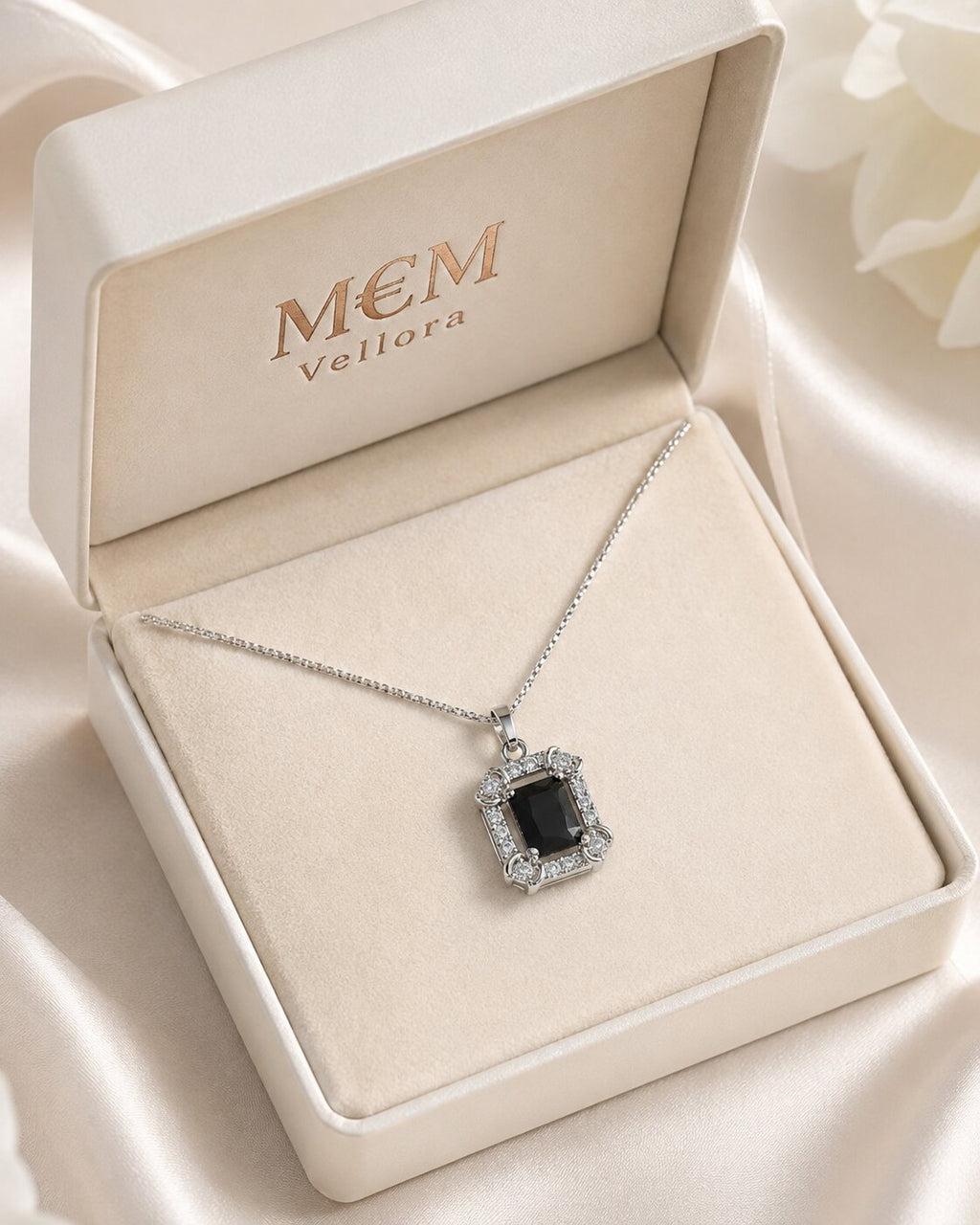 Midnight Noir Crystal Locket