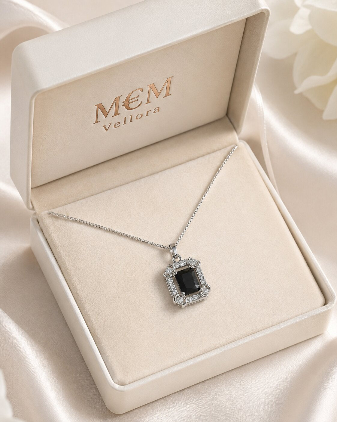 Midnight Noir Crystal Locket