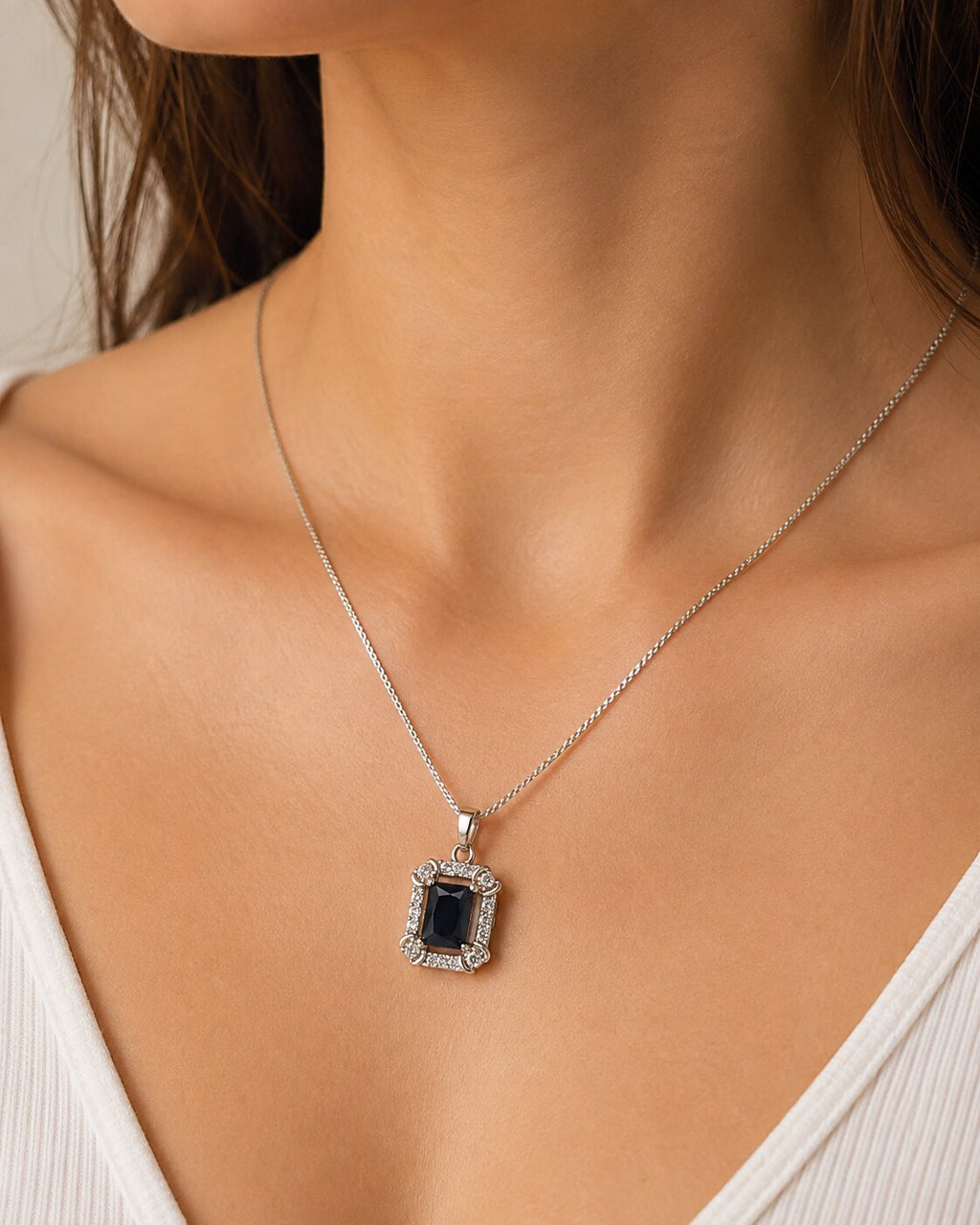 Midnight Noir Crystal Locket