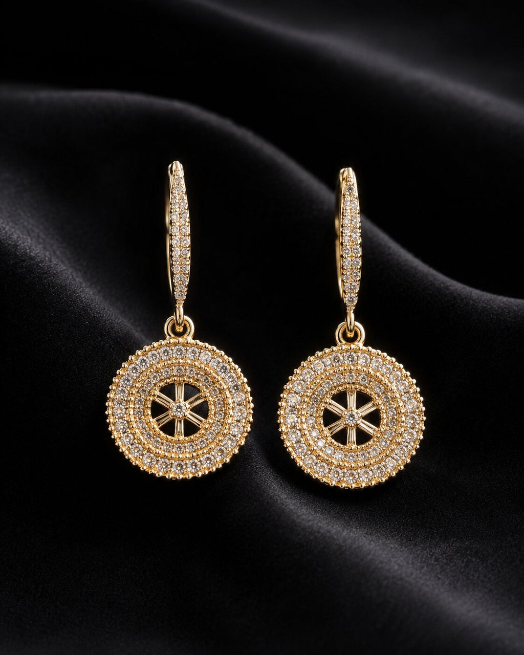 Radiant Circle Pendant & Earrings Set
