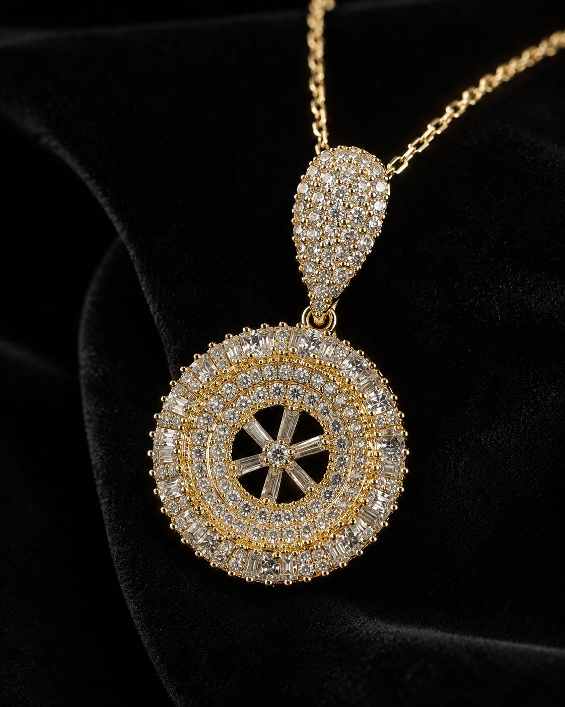 Radiant Circle Pendant & Earrings Set