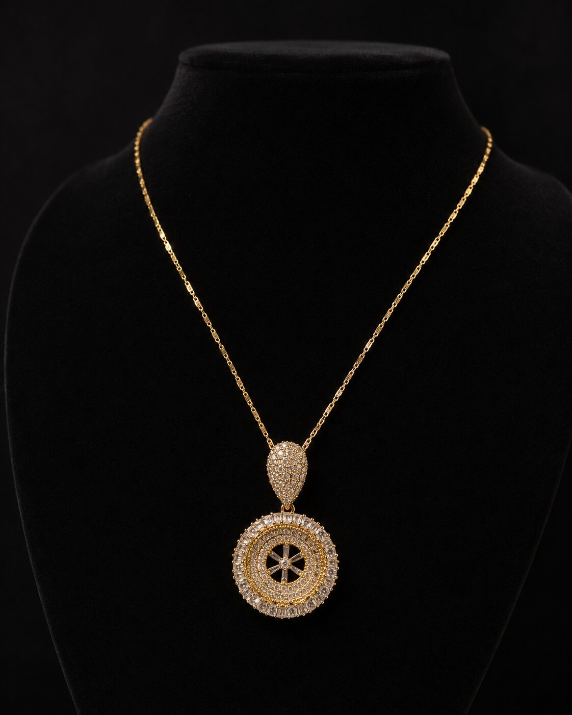 Radiant Circle Pendant & Earrings Set