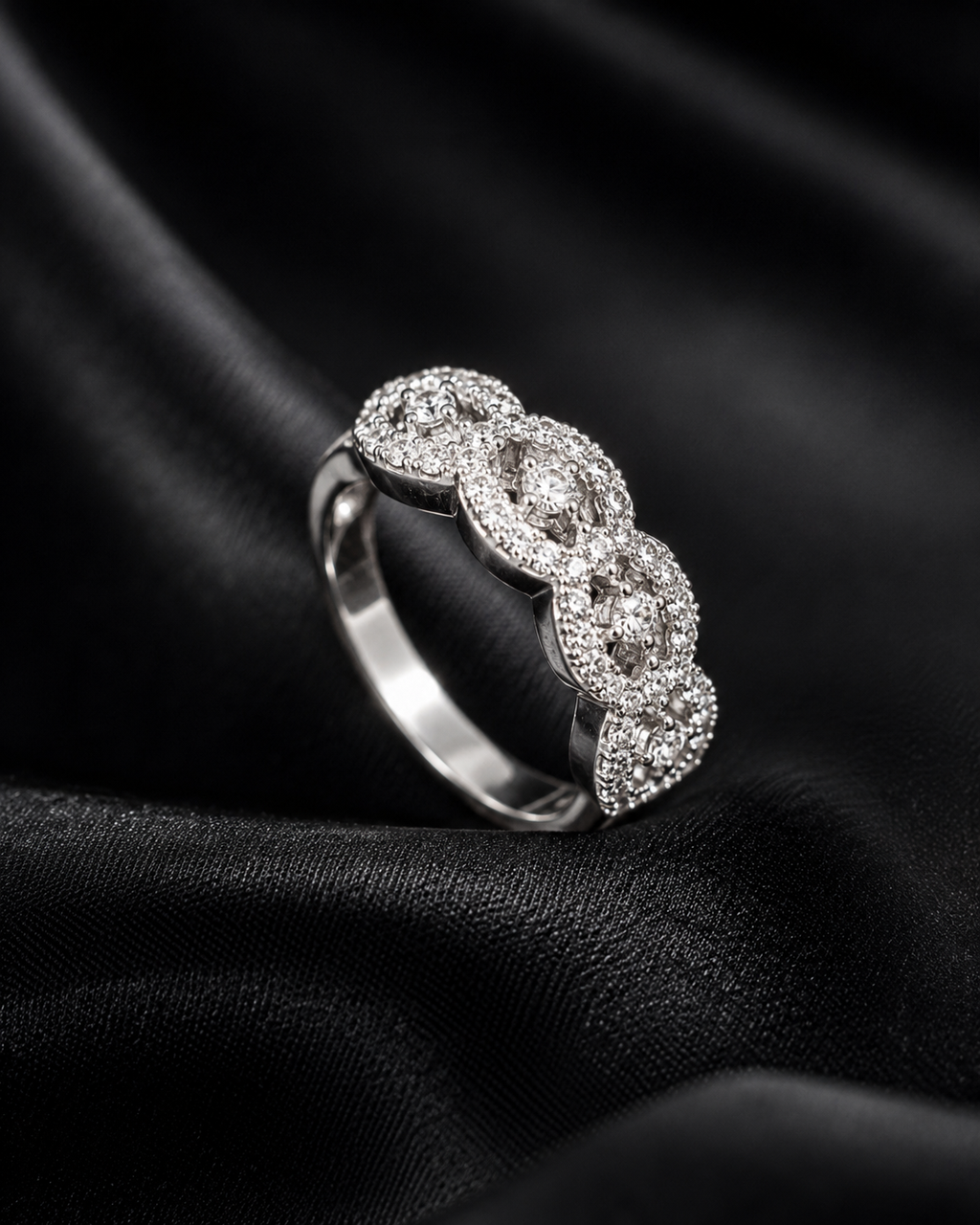 Celeste Halo Crystal Ring