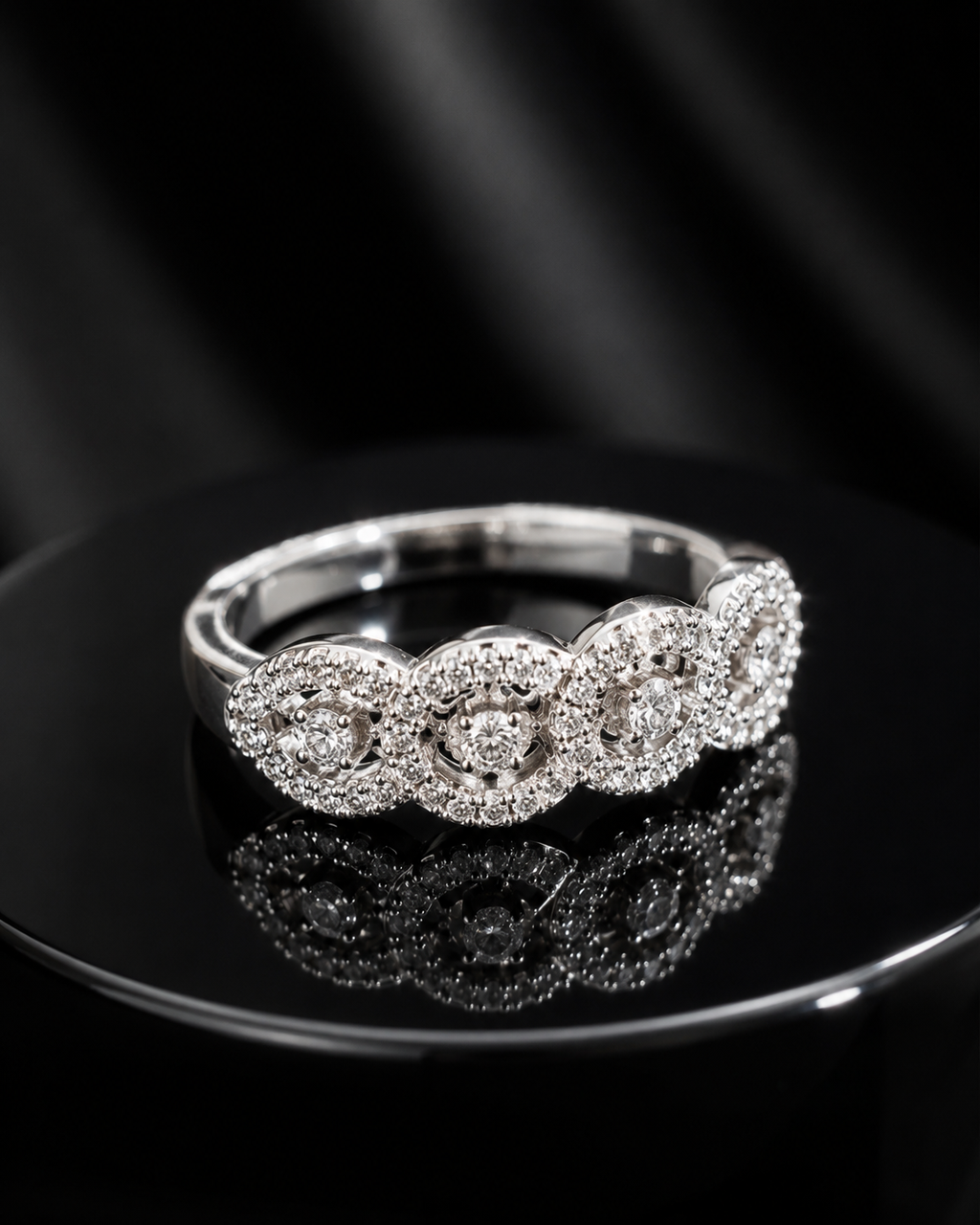 Celeste Halo Crystal Ring