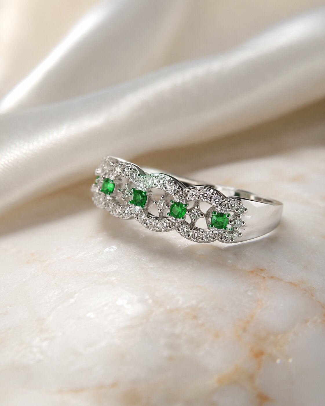 Emerald Lace Ring