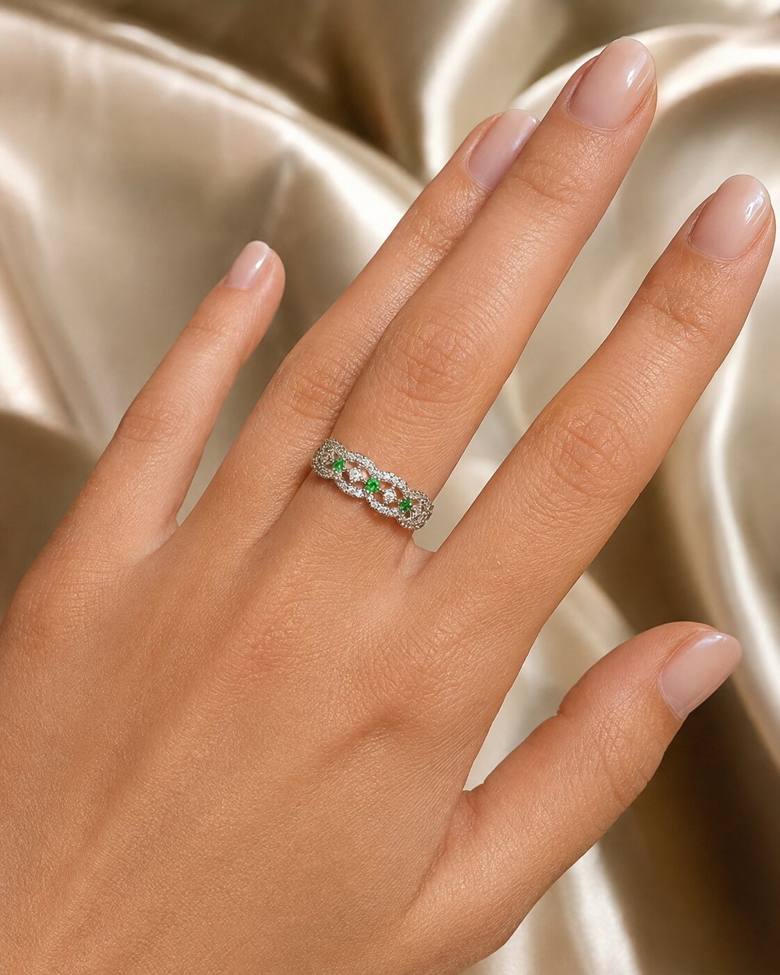 Emerald Lace Ring