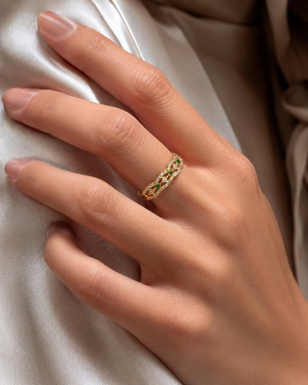 Emerald Lace Ring