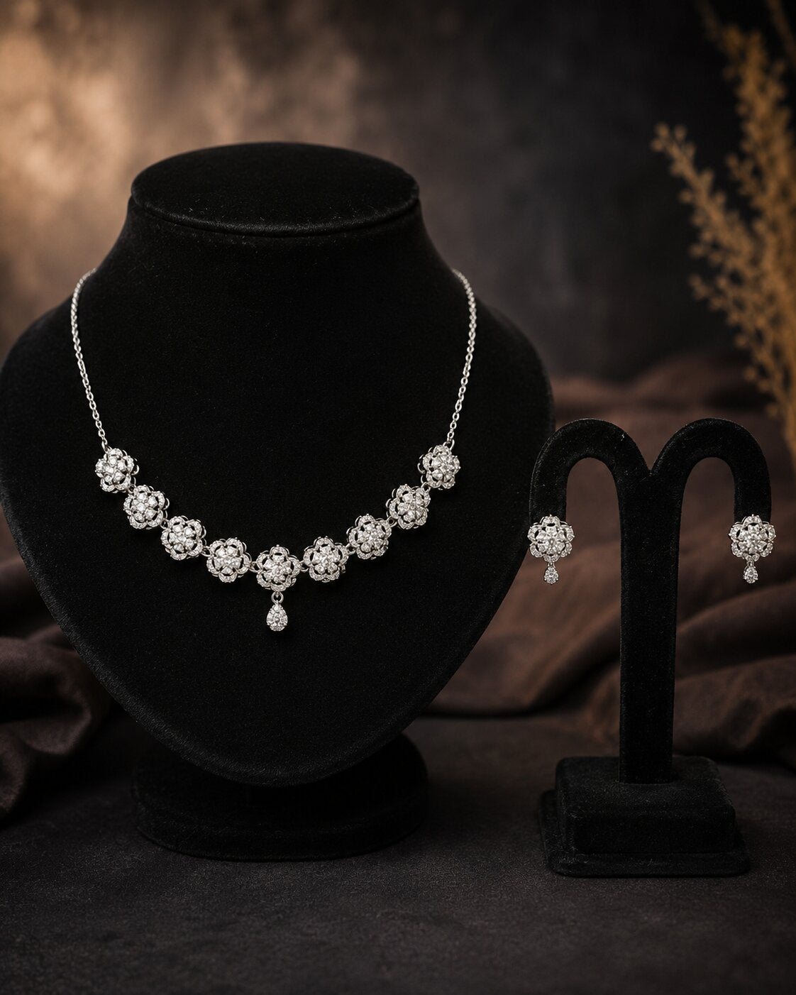 Celeste Bloom Necklace & Earring Set