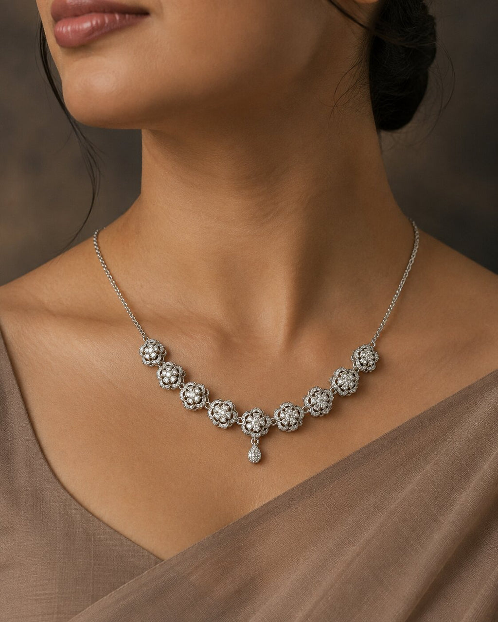 Celeste Bloom Necklace & Earring Set