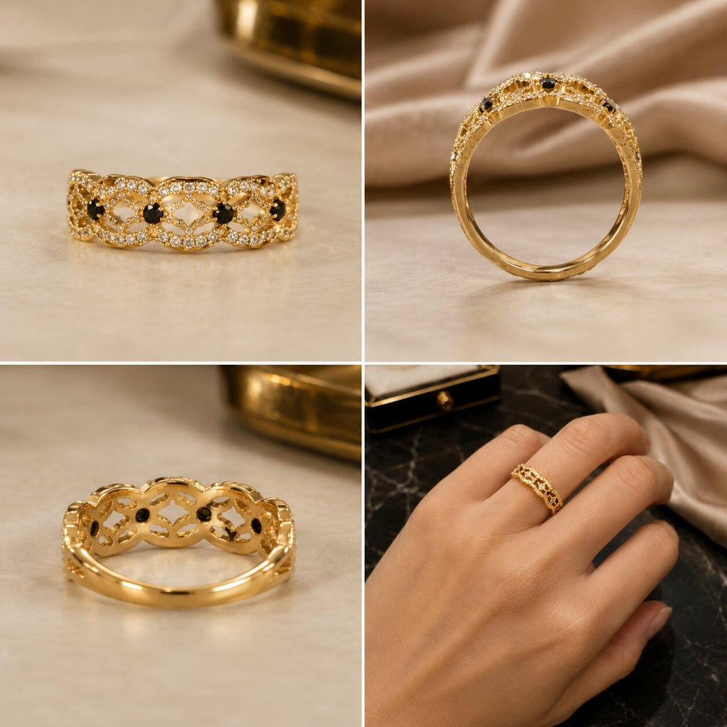 Noir Infinity Crystal Ring