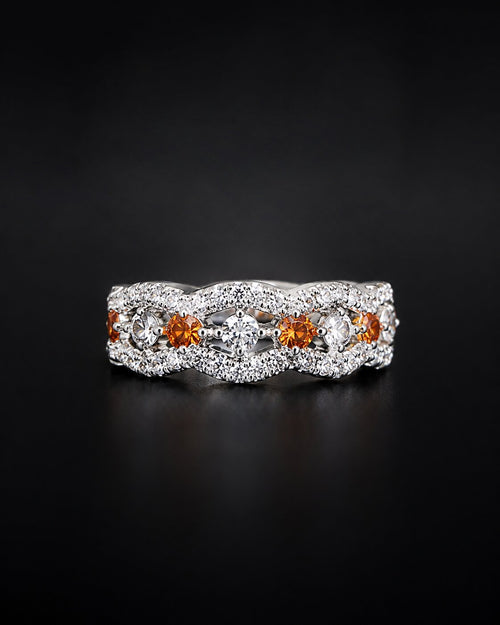 Amber Twist Crystal Ring
