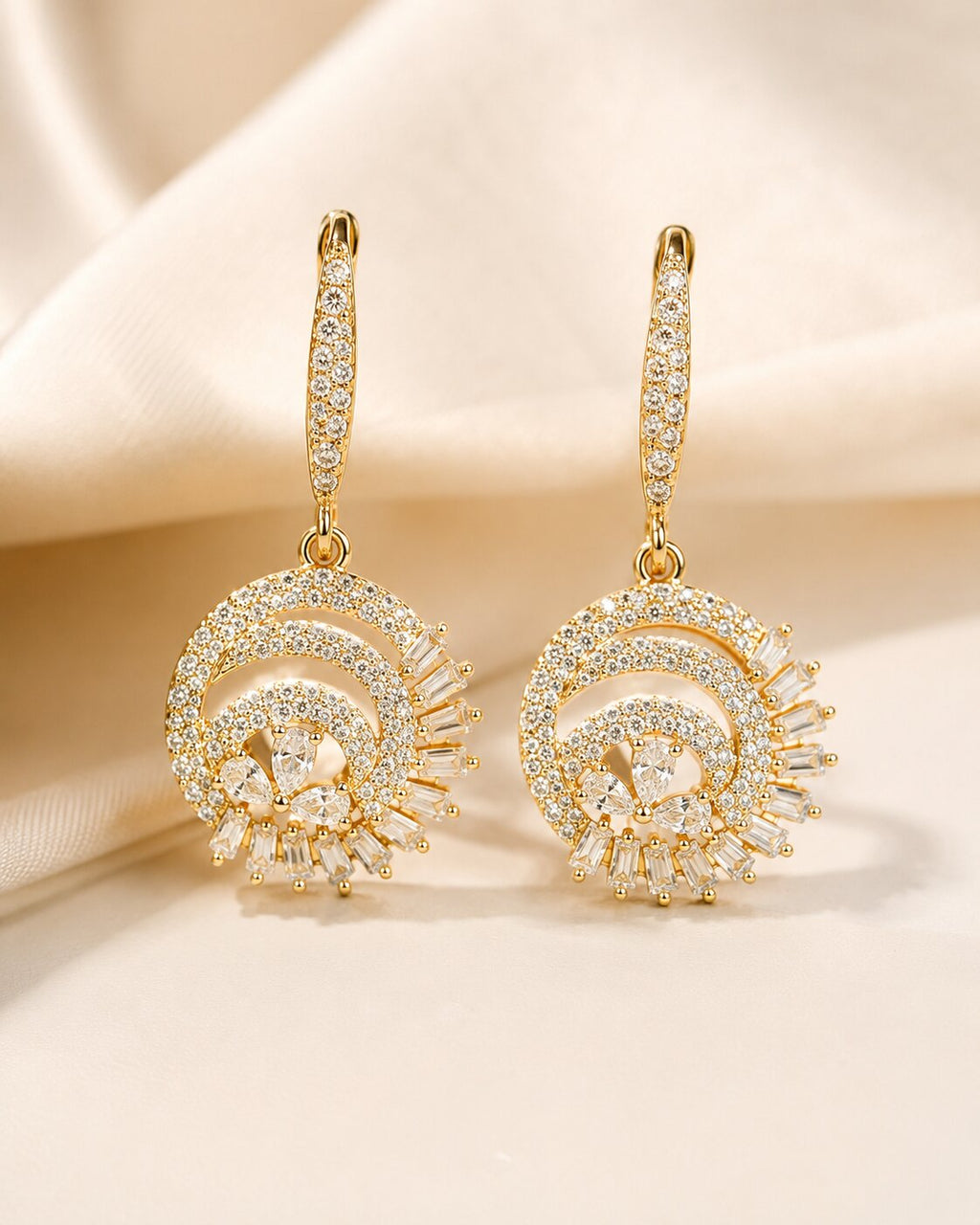 Celestial Spiral Locket & Earrings Set