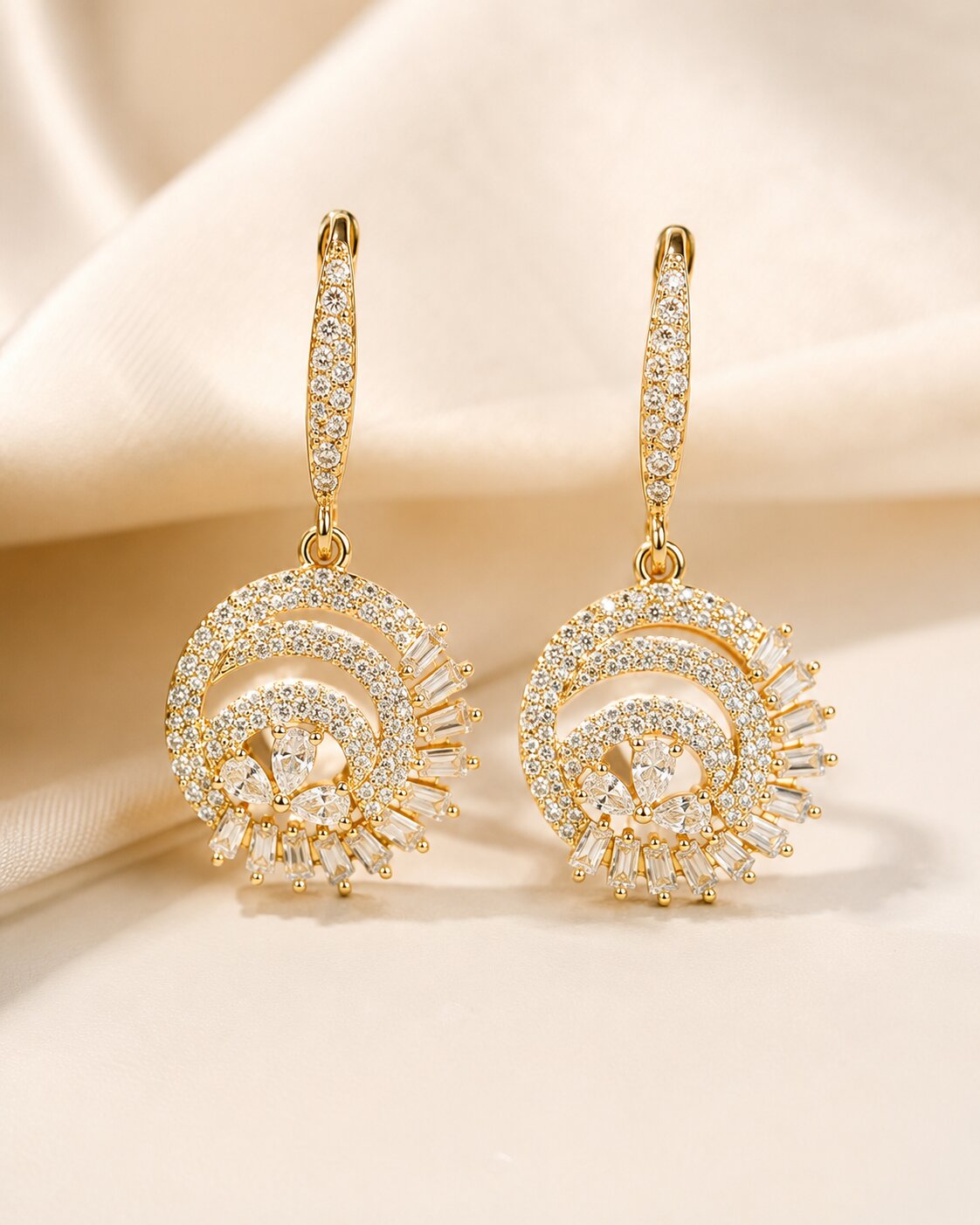 Celestial Spiral Locket & Earrings Set