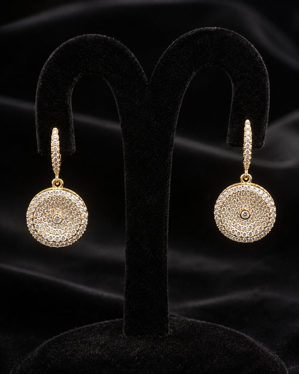 Luna Radiance Round Locket & Earrings Set