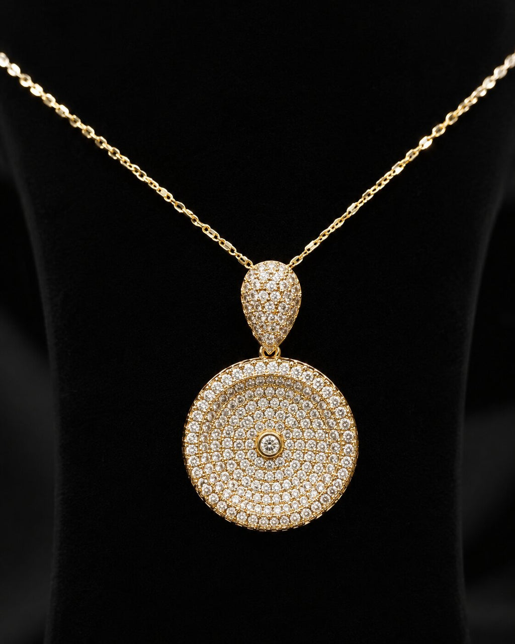 Luna Radiance Round Locket & Earrings Set