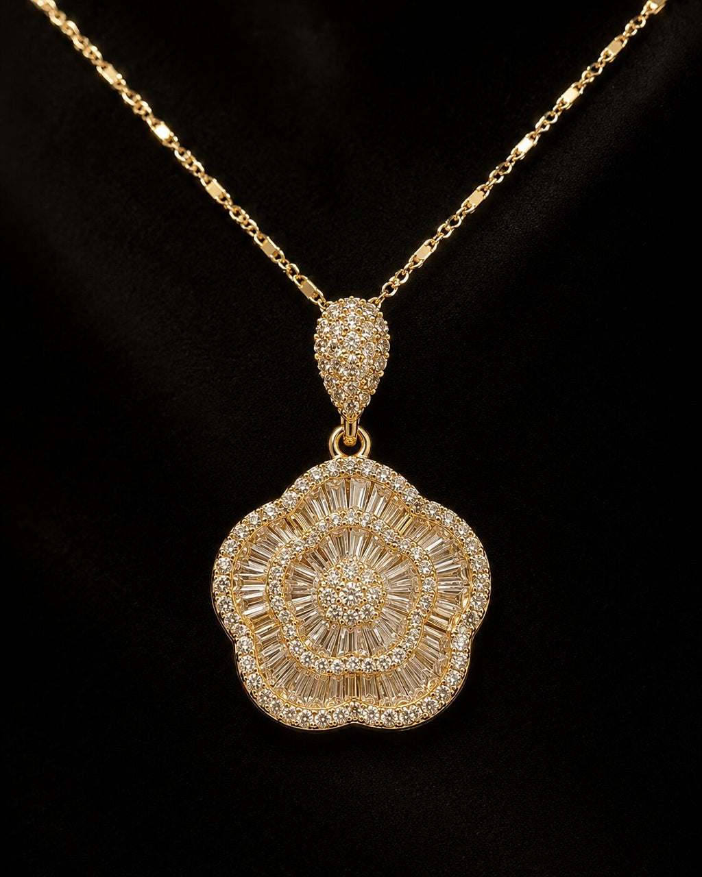 Celestial Bloom Locket & Earrings Set