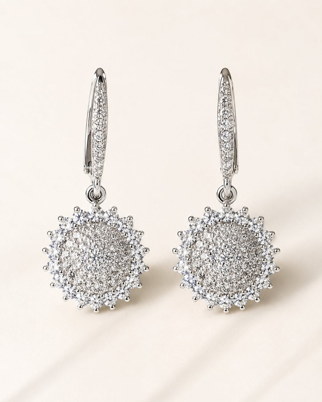 Radiant Halo Locket & Earrings Set