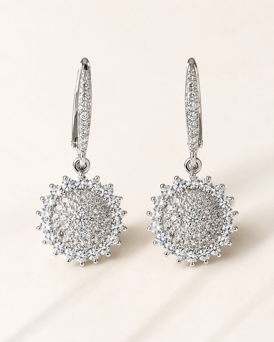 Radiant Halo Locket & Earrings Set