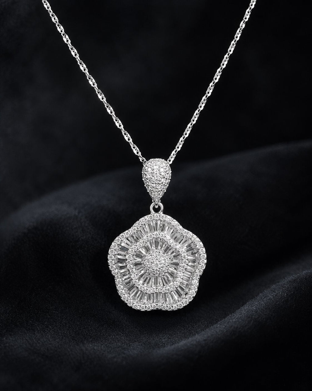 Celestial Bloom Locket & Earrings Set