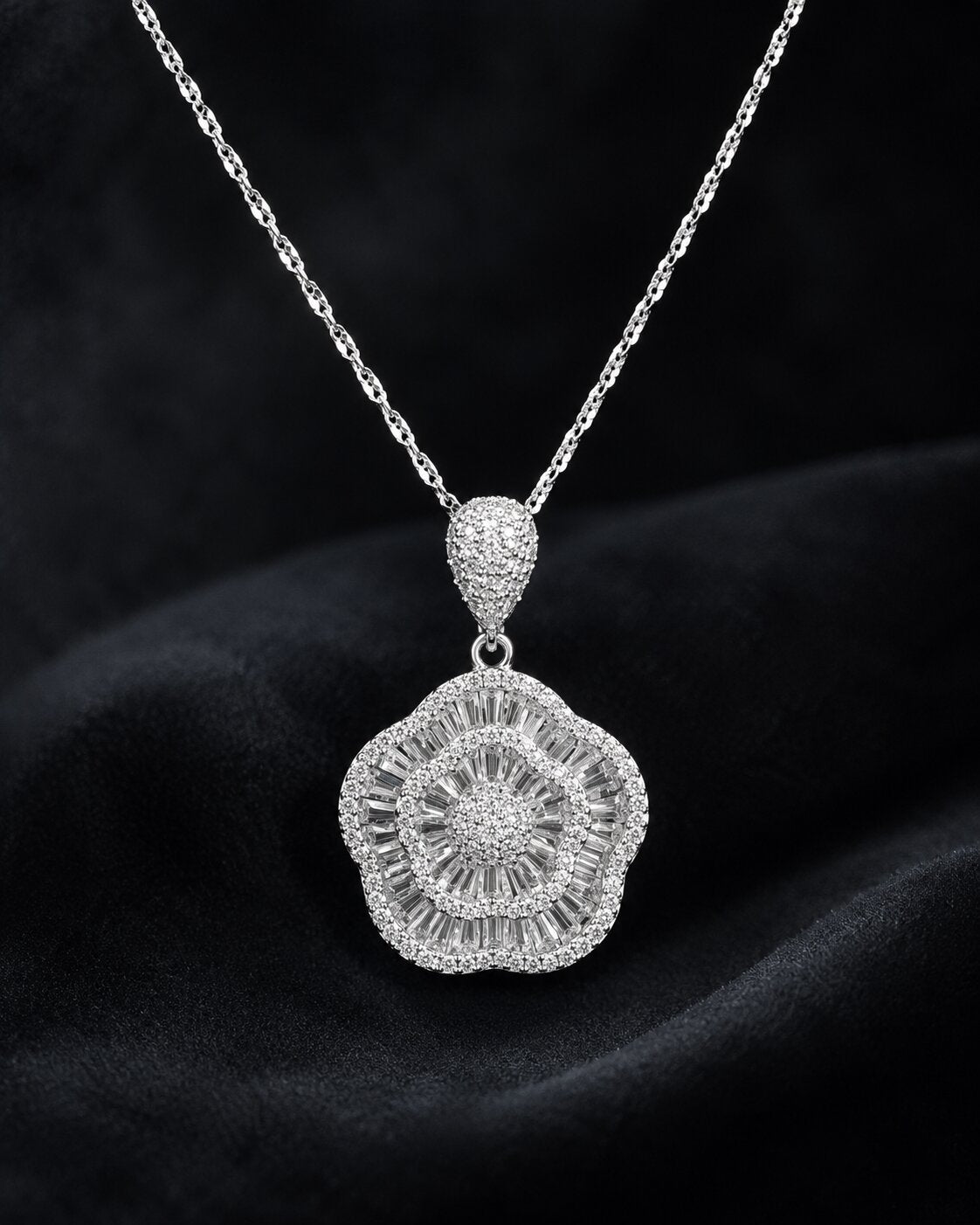 Celestial Bloom Locket & Earrings Set