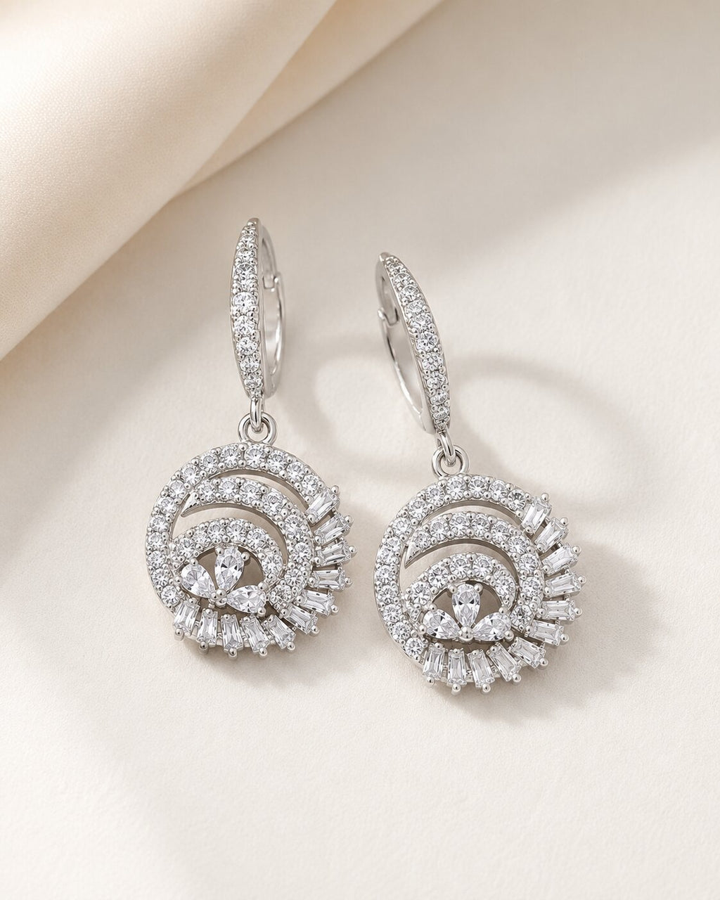 Celestial Spiral Locket & Earrings Set